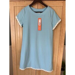 Jude Connally Light Blue Mini Dress with White Trim